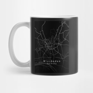 Wiesbaden Germany City Map dark Mug